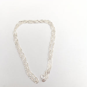 CADENA TEJIDO MEDIO TORZAL PLATA .925 55 CM 6.4 GR (NUEVO)