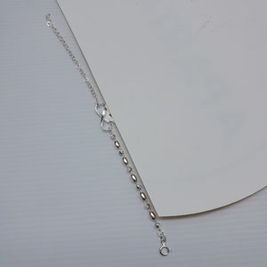 PULSERA TEJIDO INFINITO PLATA .925 18 CM 2.4 GR (NUEVO)