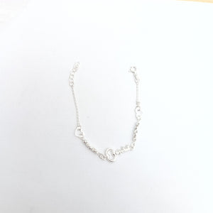 PULSERA TEJIDO LLAVE PLATA .925 18 CM 2.3 GR (NUEVO)