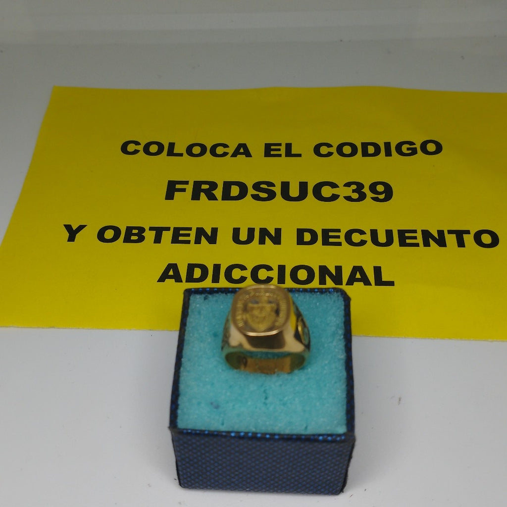 ANILLO DE GRADUACIÓN ORO 18 K 11 GRMS (SEMINUEVO)