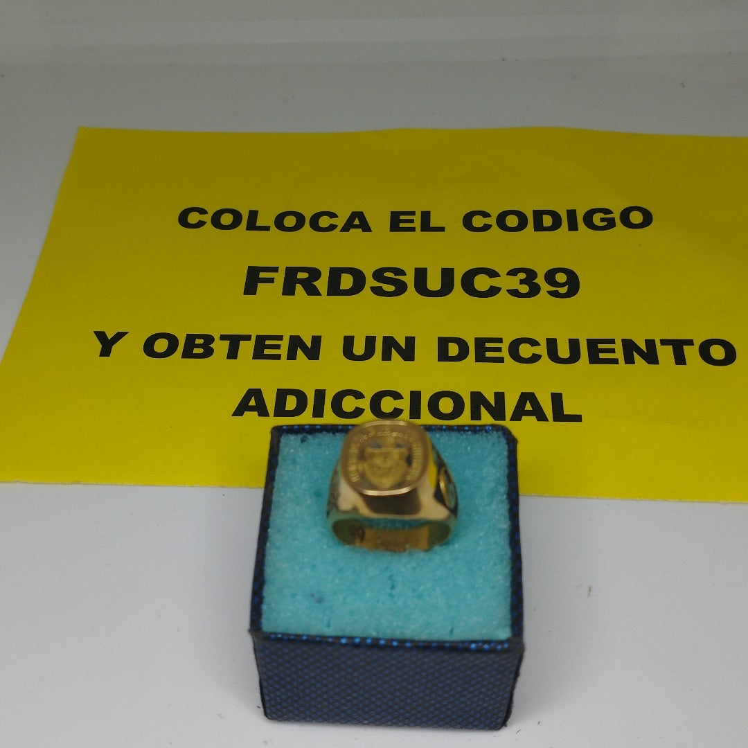ANILLO DE GRADUACIÓN ORO 18 K 11 GRMS (SEMINUEVO)