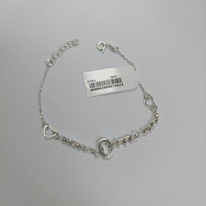 PULSERA TEJIDO LLAVE PLATA .925 18 CM 2.4 GR (NUEVO)
