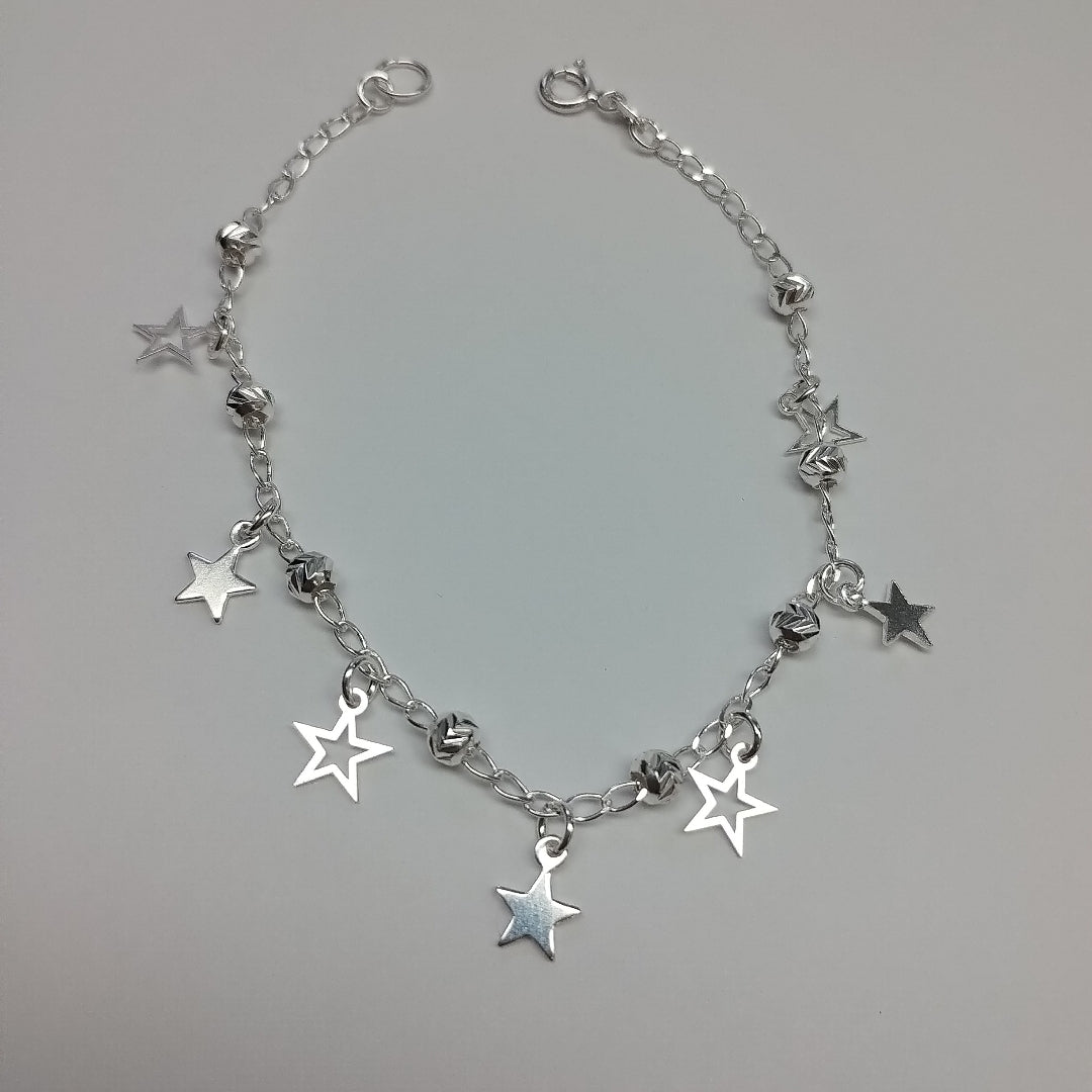PULSERA TEJIDO ESPECIAL PLATA .925 18 CM 3 GR (NUEVO)
