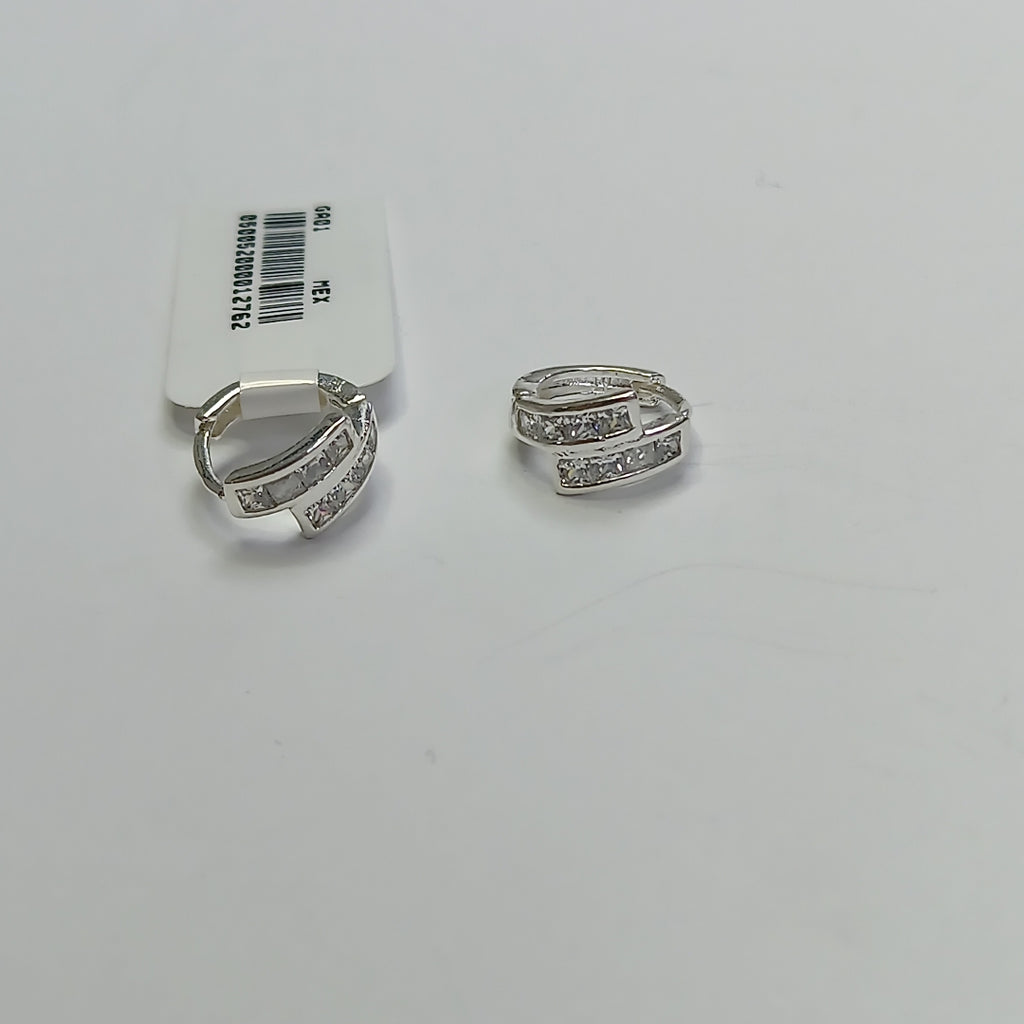HUGGIES CIRCONIAS PLATA .925 2 GR (NUEVO)