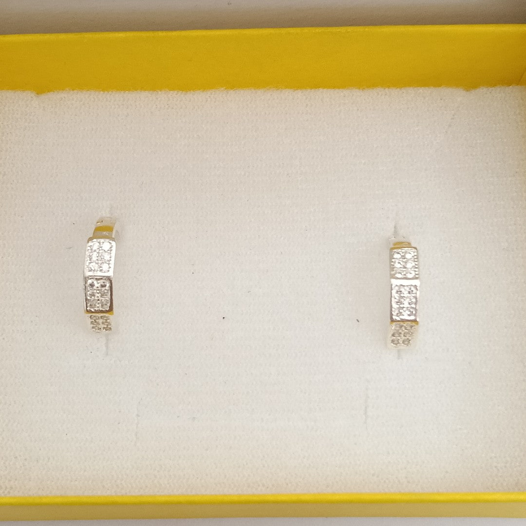 ARRACADAS C/CIRCONIAS PLATA .925 2.6 GR (NUEVO)