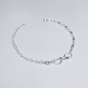 PULSERA TEJIDO ESPECIAL PLATA .925 18 CM 2.6 GR (NUEVO)