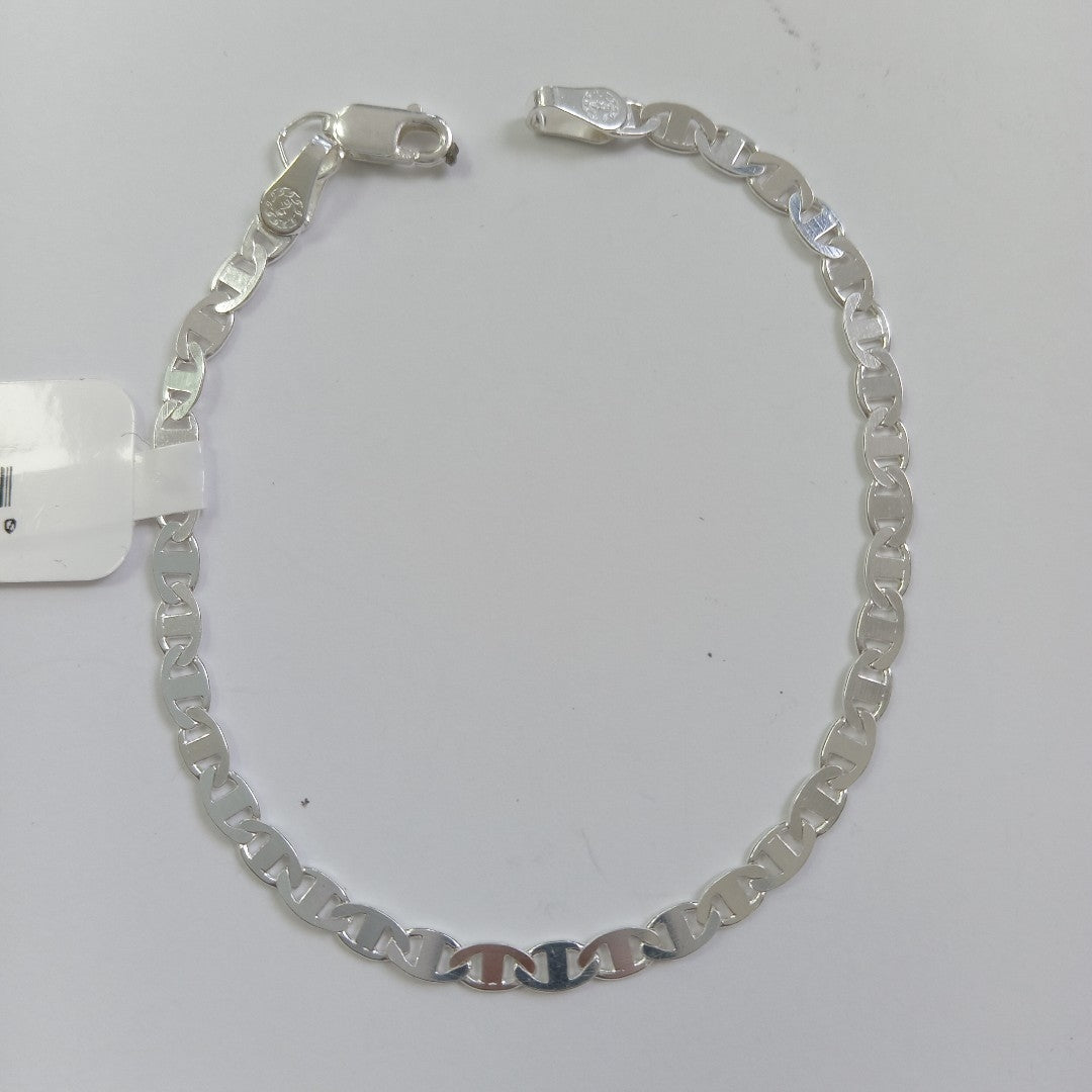 PULSERA TEJIDO GUCHI PLATA .925 18 CM 3.5 GR (NUEVO)