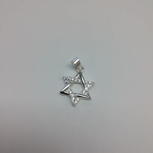 DIJE ESTRELLA DE DAVID C/CIRCONIAS PLATA .925 2.6 GR (NUEVO)