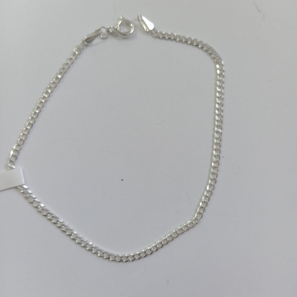 PULSERA TEJIDO BARBADA PLATA .925 18 CM 2.2 GR (NUEVO)