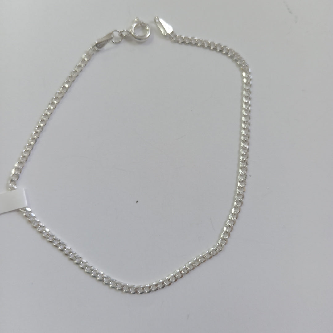 PULSERA TEJIDO BARBADA PLATA .925 18 CM 2.2 GR (NUEVO)