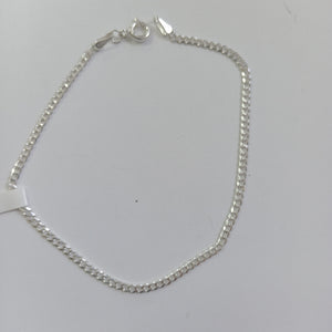 PULSERA TEJIDO BARBADA PLATA .925 18 CM 2.2 GR (NUEVO)