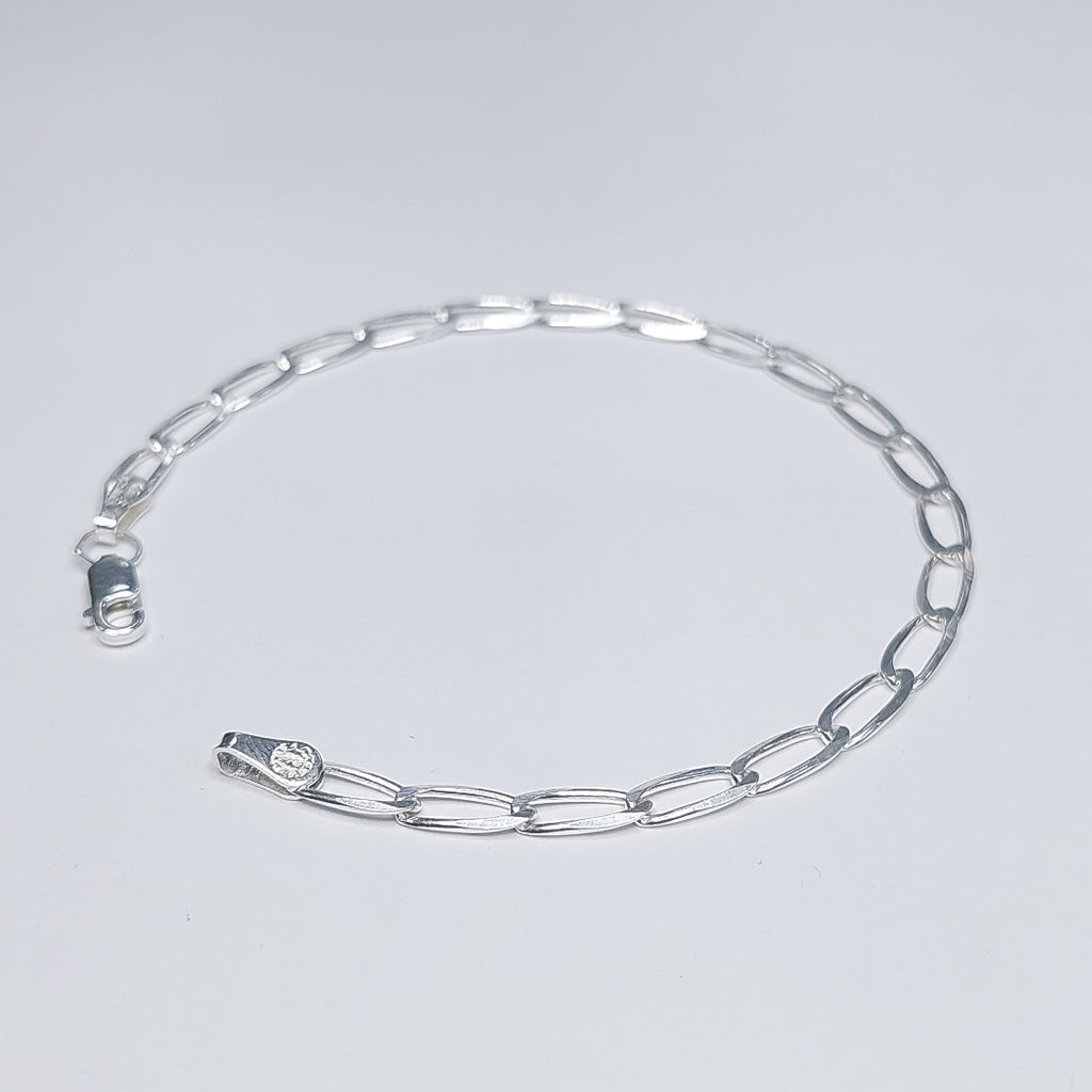 PULSERA TEJIDO ESLABONES PLATA .925 18 CM 3.7 GR (NUEVO)