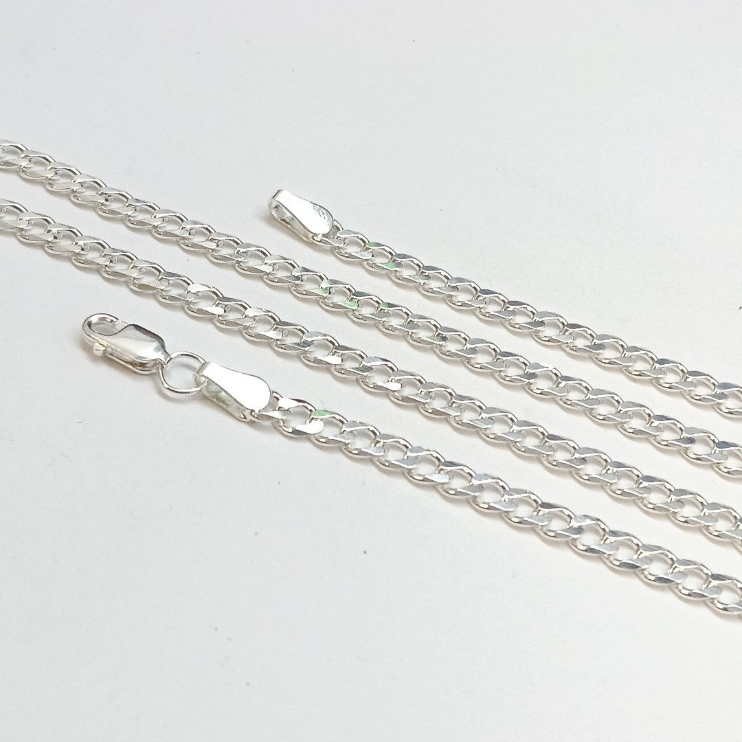CADENA TEJIDO BARBADO PLATA .925 60 CM 13.6 GR (NUEVO)