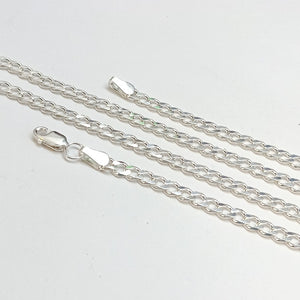 CADENA TEJIDO BARBADO PLATA .925 60 CM 13.6 GR (NUEVO)