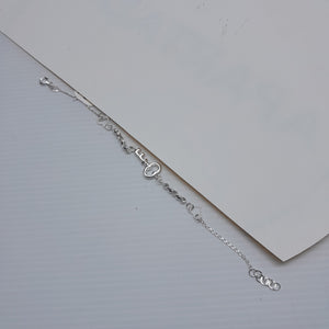 PULSERA TEJIDO LLAVE PLATA .925 18 CM 2.3 GR (NUEVO)