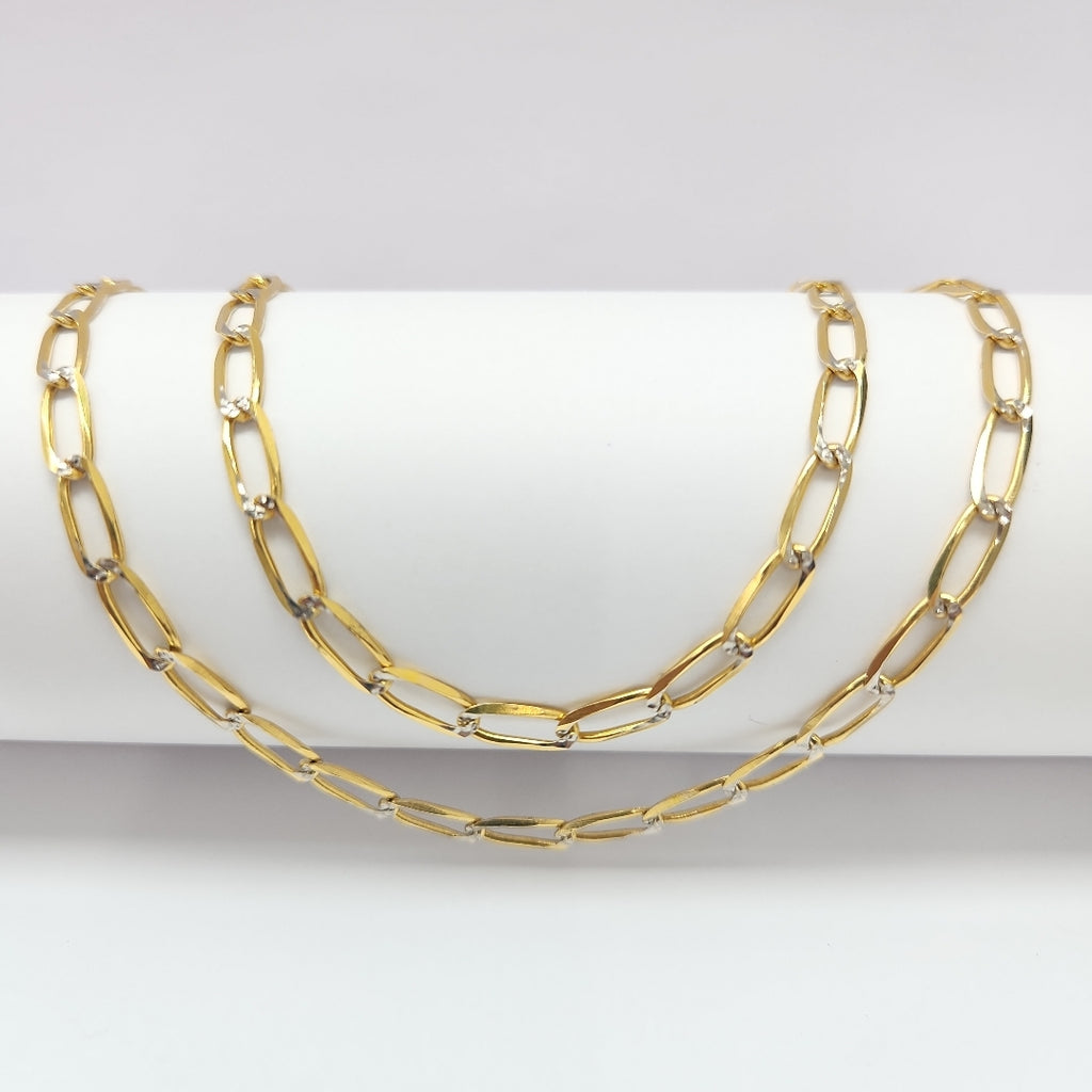 CADENA TEJIDO ESLABONES 11.2G 55 CM 14K (NUEVO)