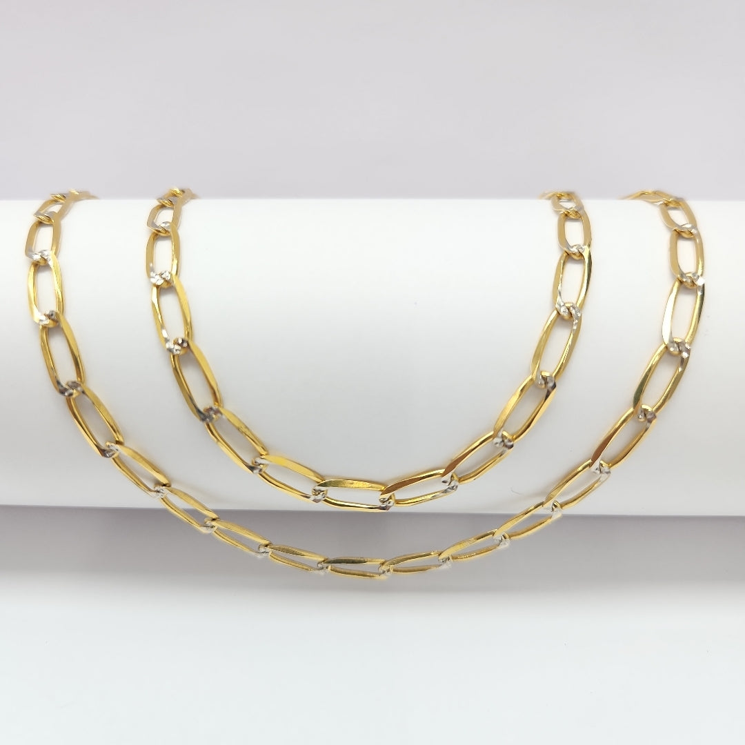 CADENA TEJIDO ESLABONES 11.2G 55 CM 14K (NUEVO)