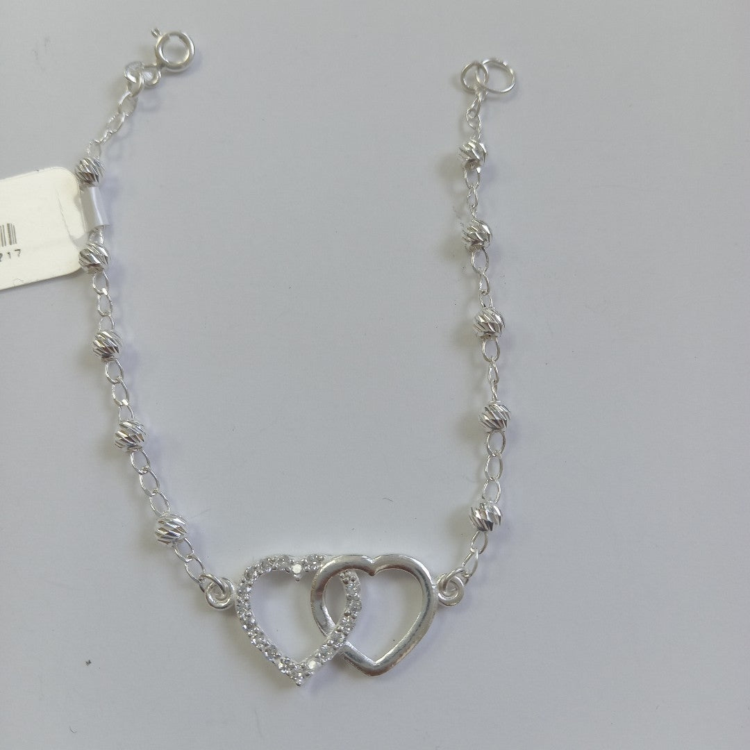 PULSERA TEJIDO TEJIDO ESPECIAL PLATA .925 18 CM 3.9 GR (NUEVO)