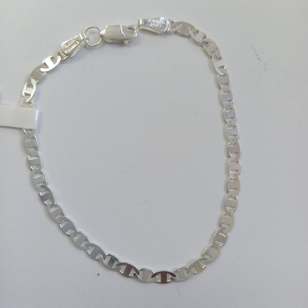 PULSERA TEJIDO GUCHI PLATA .925 18 CM 3.5 GR (NUEVO)