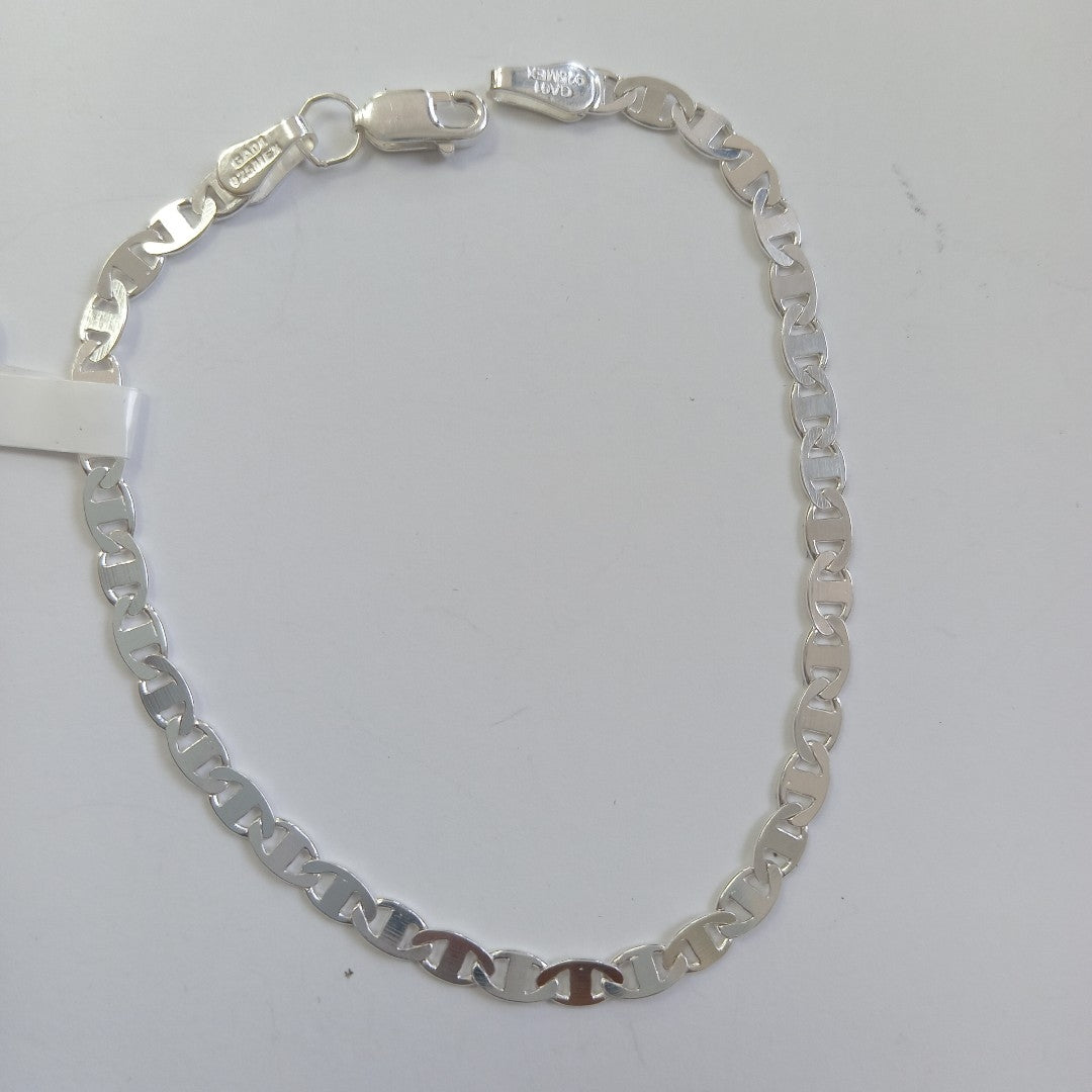 PULSERA TEJIDO GUCHI PLATA .925 18 CM 3.5 GR (NUEVO)