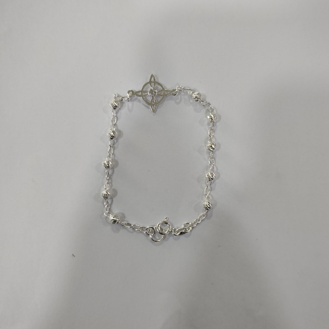 PULSERA TEJIDO ESPECIAL PLATA .925 18 CM 2.8 GR (NUEVO)