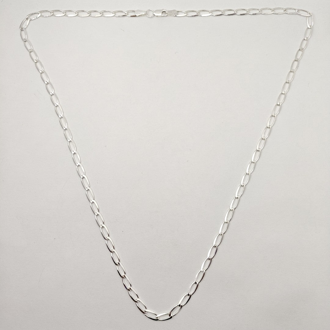 CADENA TEJIDO ESLABONES PLATA .925 60 CM 10.7 GR (NUEVO)