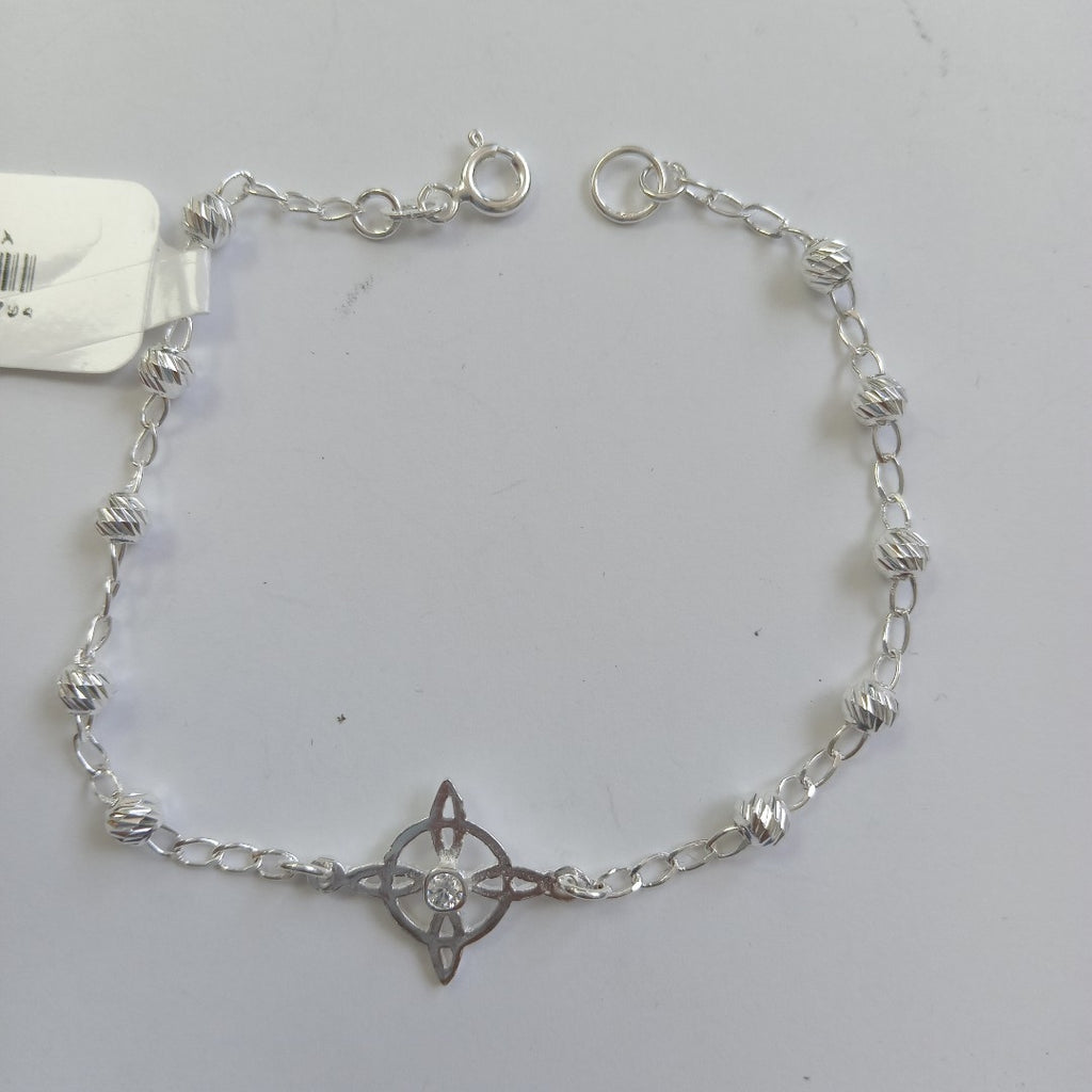 PULSERA TEJIDO ESPECIAL PLATA .925 18 CM 2.9 GR (NUEVO)