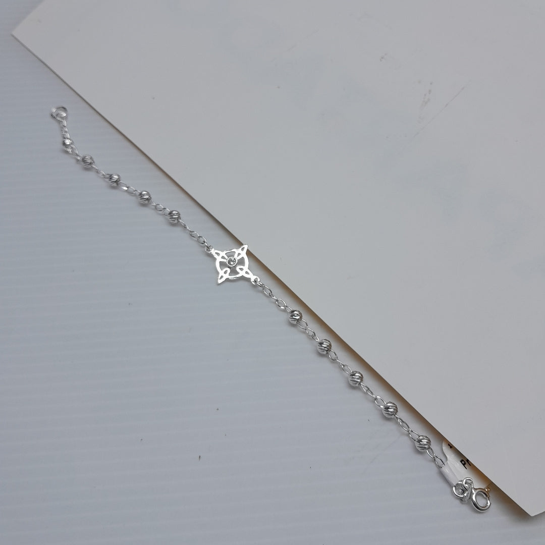 PULSERA TEJIDO ESPECIAL PLATA .925 18 CM 2.9 GR (NUEVO)