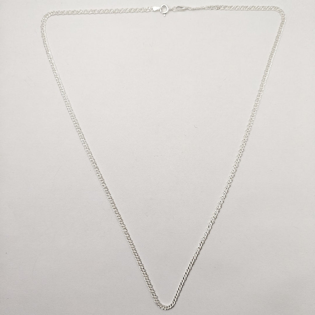 CADENA TEJIDO ESLABONES PLATA .925 55 CM 4.2 GR (NUEVO)