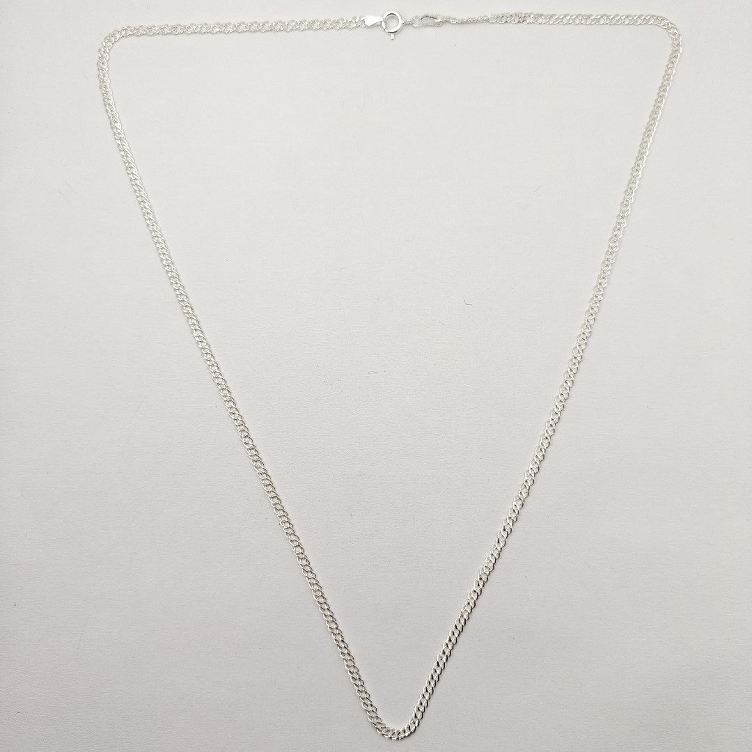 CADENA TEJIDO ESLABONES PLATA .925 55 CM 4.2 GR (NUEVO)