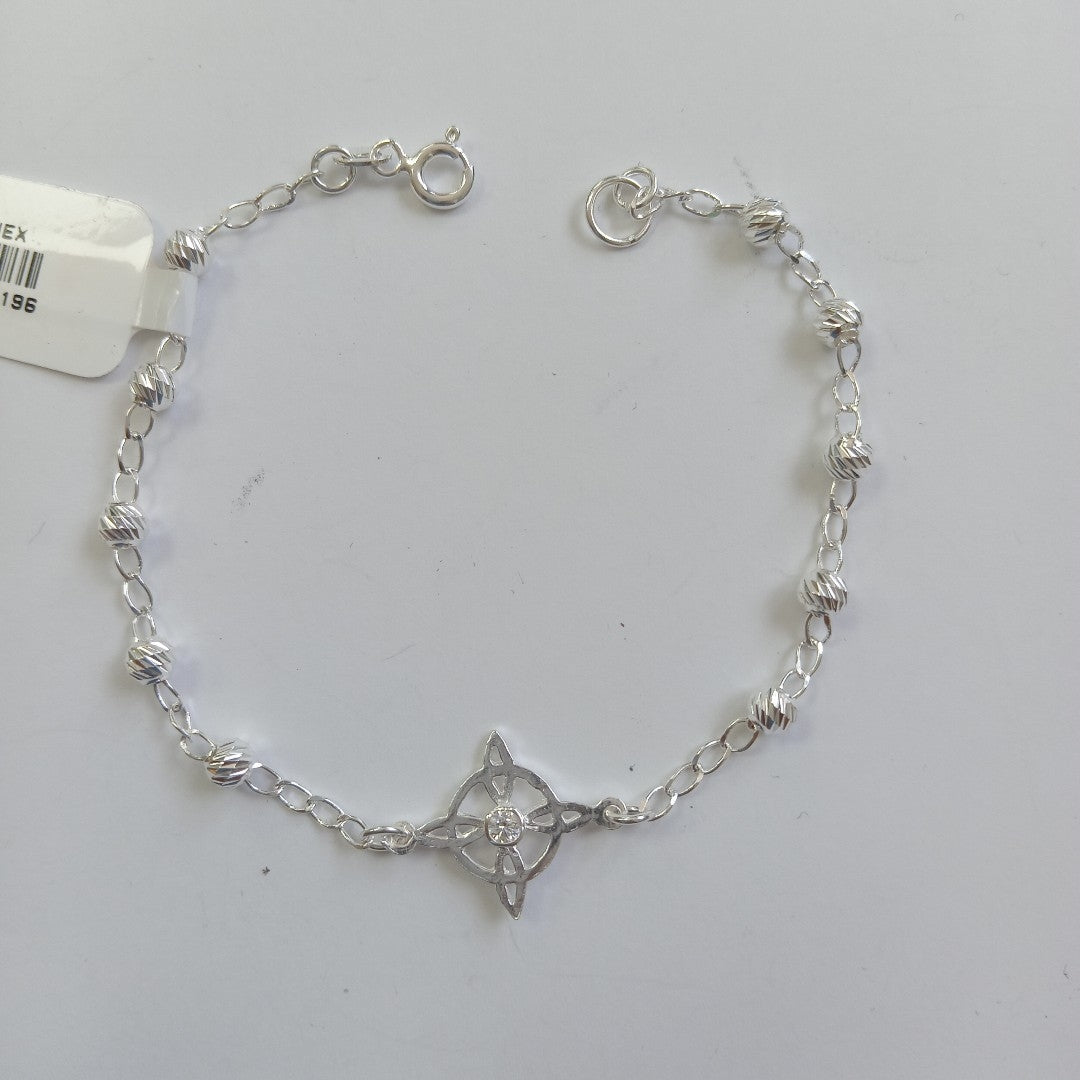 PULSERA TEJIDO ESPECIAL PLATA .925 18 CM 2.9 GR (NUEVO)