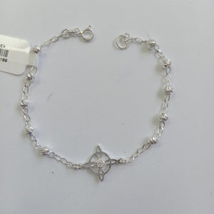 PULSERA TEJIDO ESPECIAL PLATA .925 18 CM 2.9 GR (NUEVO)