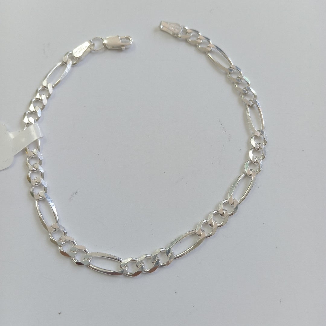 PULSERA TEJIDO 3X1 PLATA .925 18 CM 6.2 GR (NUEVO)