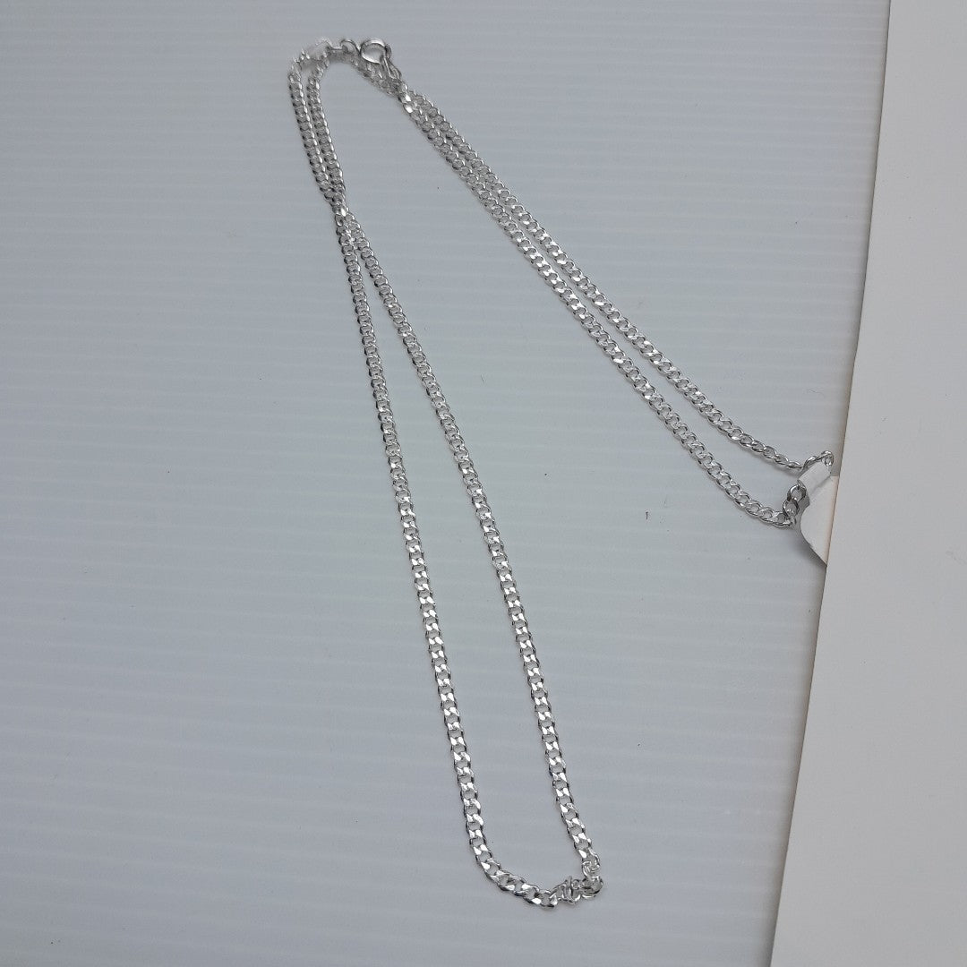 CADENA TEJIDO BARBADO PLATA .925 55 CM 5.3 GR (NUEVO)