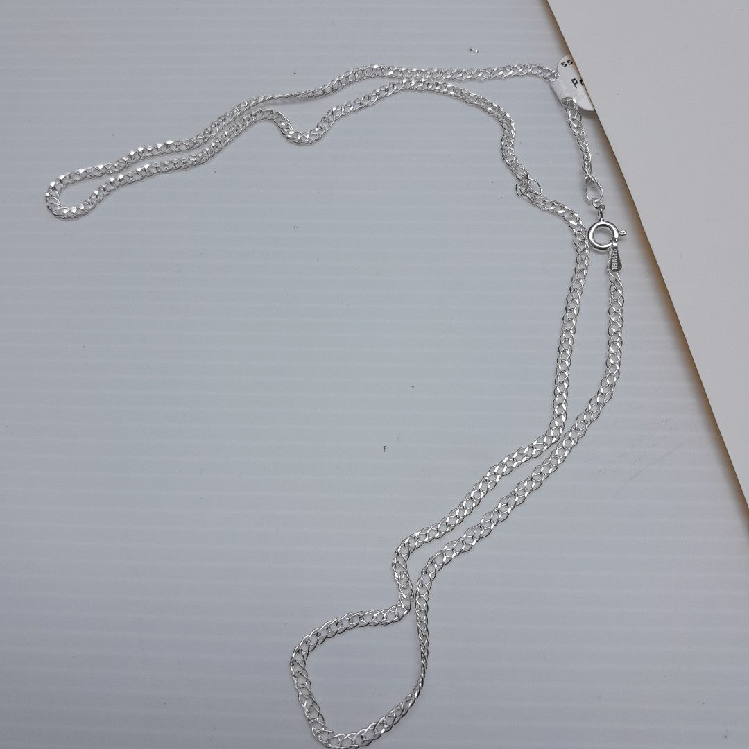 CADENA TEJIDO ESLABONES PLATA .925 55 CM 3.9 GR (NUEVO)