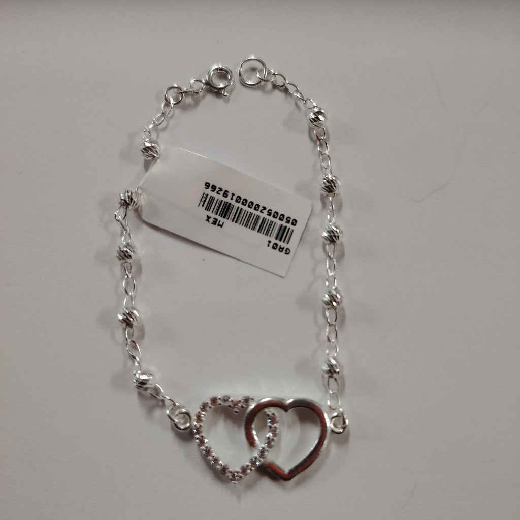 PULSERA TEJIDO TEJIDO ESPECIAL PLATA .925 18 CM 4.1 GR (NUEVO)