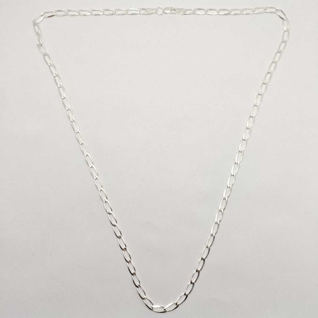 CADENA TEJIDO ESLABONES PLATA .925 60 CM 10.7 GR (NUEVO)