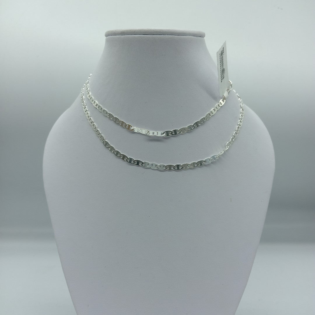 CADENA TEJIDO GUCHI PLATA .925 60 CM 9.1 GR (NUEVO)