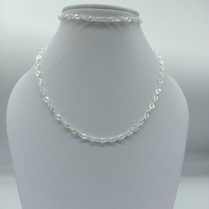 CADENA TEJIDO MEDIO TORZAL PLATA .925 55 CM 5.8 GR (NUEVO)