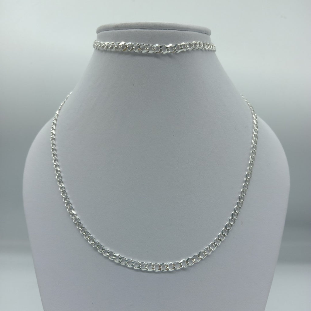 CADENA TEJIDO BARBADO PLATA .925 60 CM 13.2 GR (NUEVO)