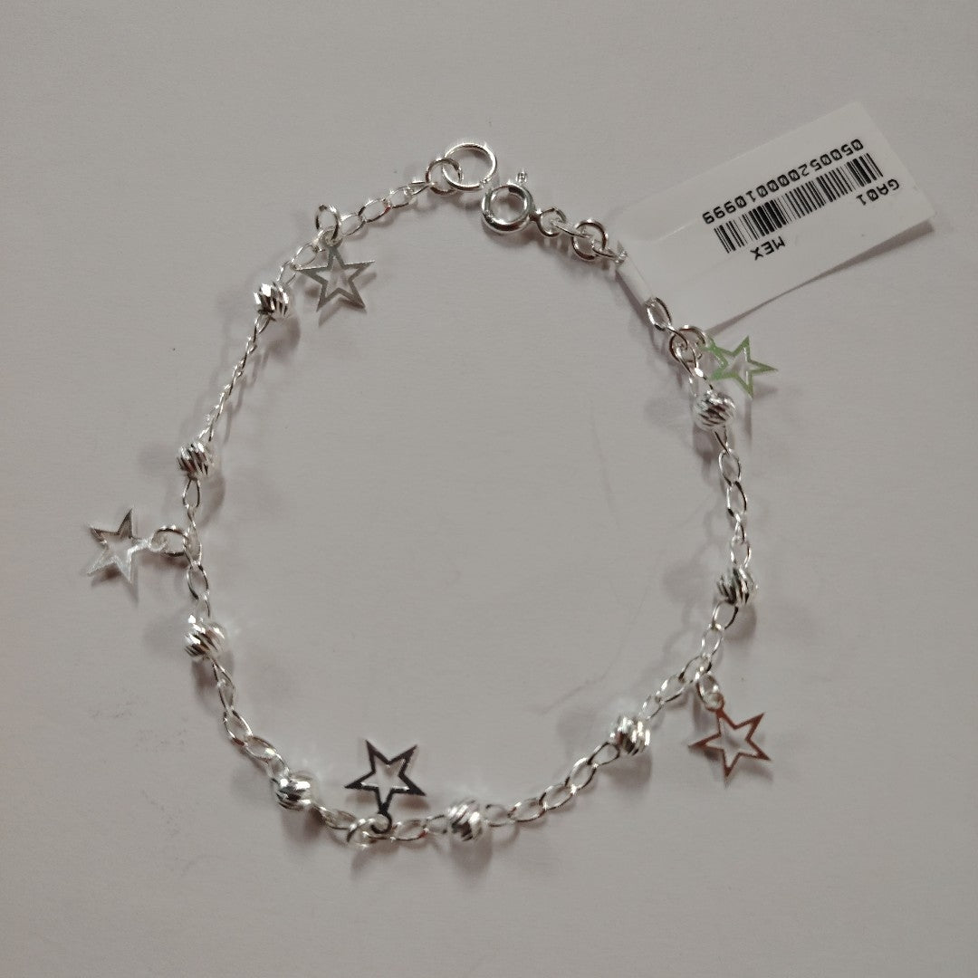 PULSERA TEJIDO ESPECIAL PLATA .925 18 CM 2.7 GR (NUEVO)