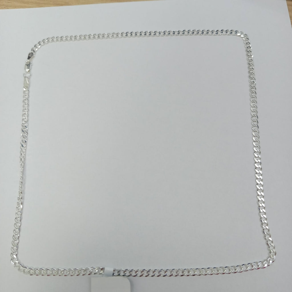 CADENA TEJIDO BARBADO PLATA .925 60 CM 13.6 GR (NUEVO)