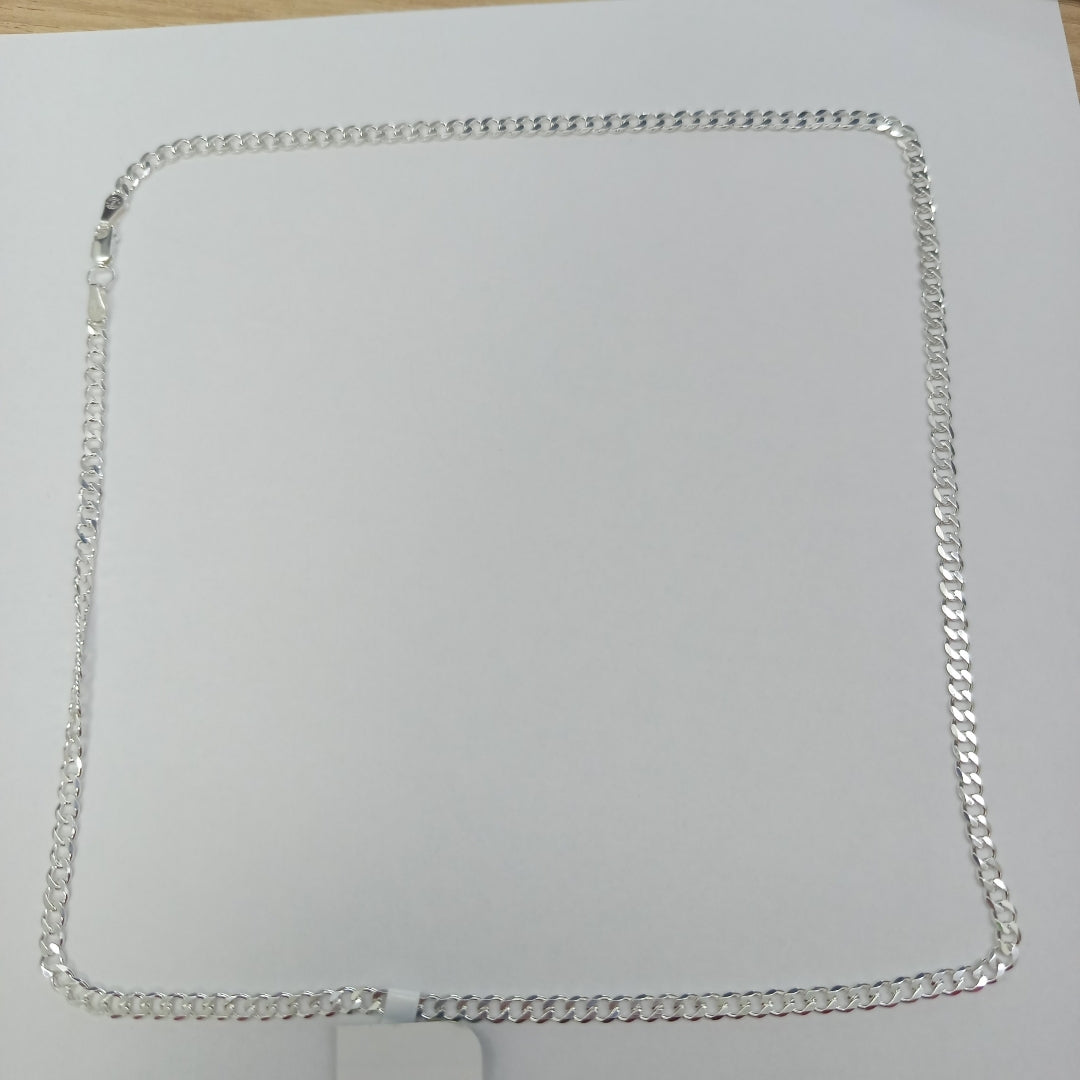 CADENA TEJIDO BARBADO PLATA .925 60 CM 13.6 GR (NUEVO)