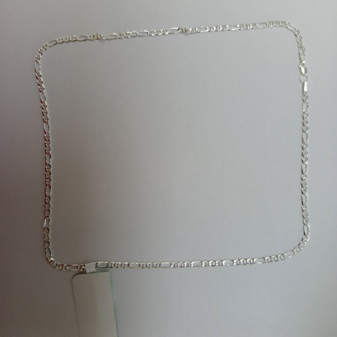 CADENA TEJIDO MARINERO PLATA .925 55 CM 8 GR (NUEVO)