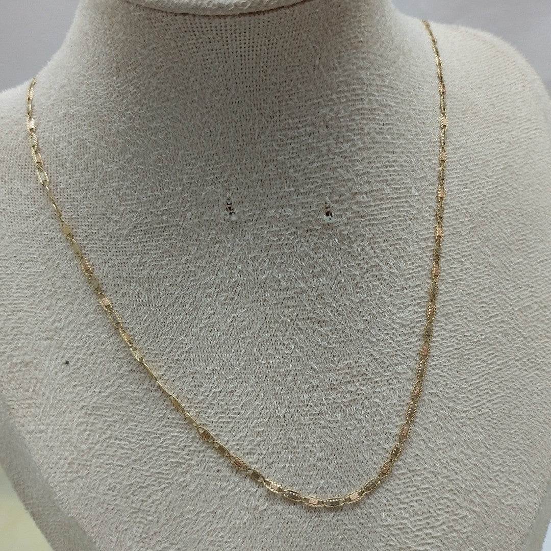CADENA ORO, ORO COMBINADO 14 K 3.2 GRMS (SEMINUEVO)