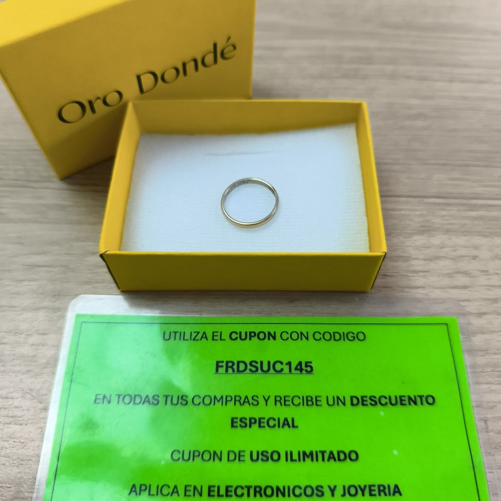ARGOLLA ORO BLANCO 14 K 1.8 GRMS (SEMINUEVO)