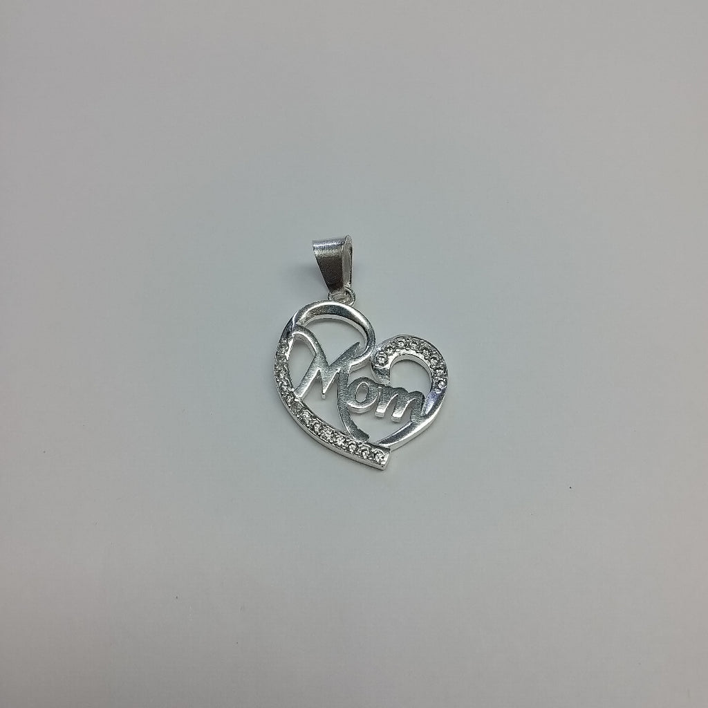 DIJE CORAZON C/CIRCONIAS PLATA .925 3.3 GR (NUEVO)