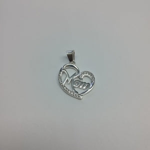 DIJE CORAZON C/CIRCONIAS PLATA .925 3.3 GR (NUEVO)