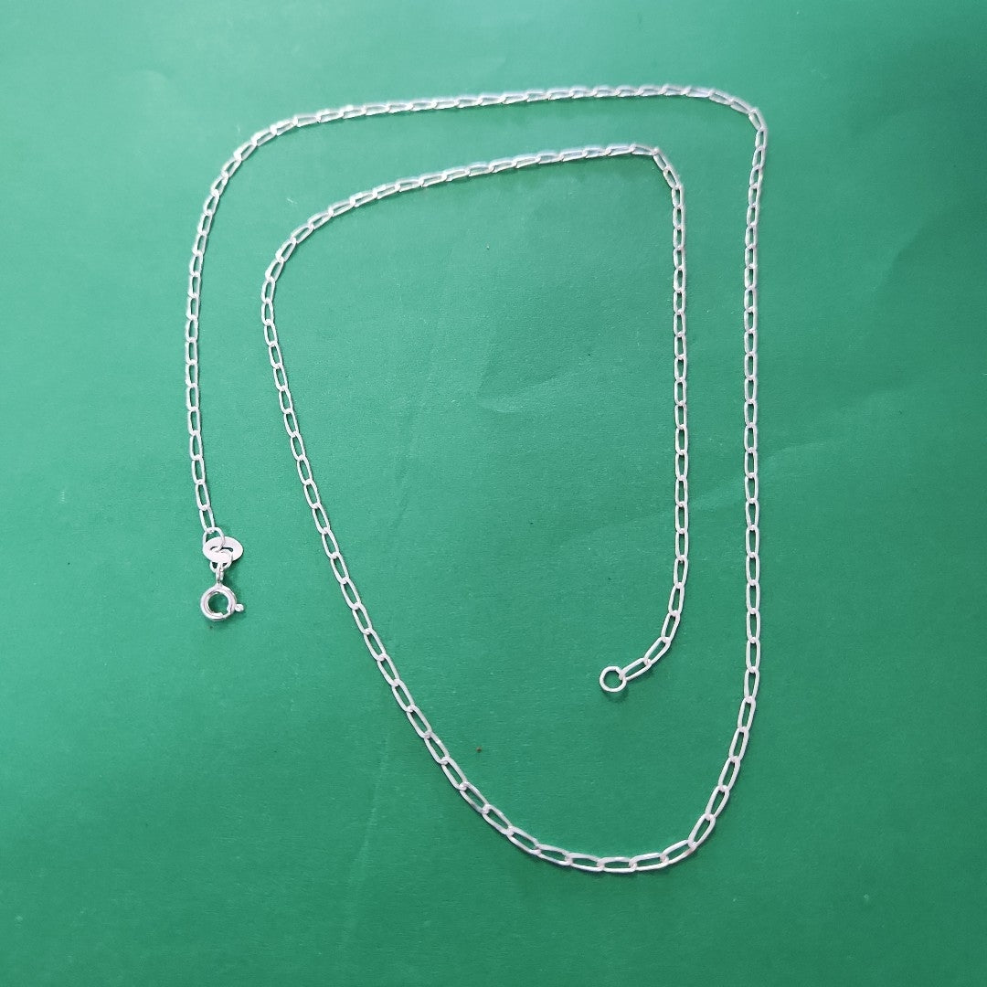 CADENA TEJIDO ESLABONES PLATA .925 60 CM 2.7 GR (NUEVO)