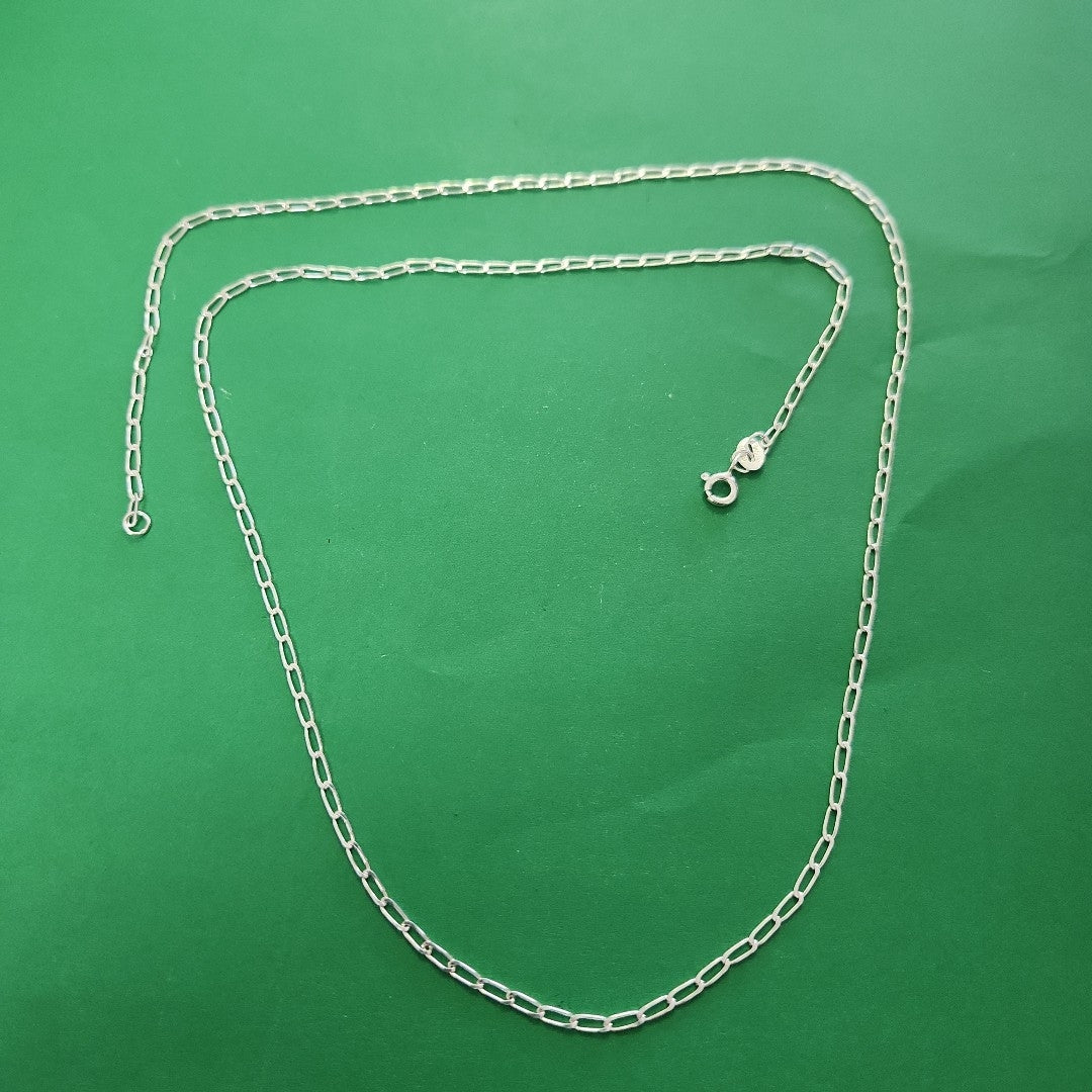 CADENA TEJIDO ESLABONES PLATA .925 60 CM 3 GR (NUEVO)